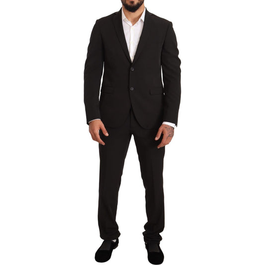 Domenico Tagliente Black Polyester Slim 2 Piece Set TAGLIENTE Suit1728,6% Spandex,67345645728,Black,Clothing,Domenico Tagliente,IT50 | L,Material: 94% Polyester,Men,Men - Clothing,New with tags,Suits & Blazers - Clothing,Suits - Men - Clothing,Two-Piece S