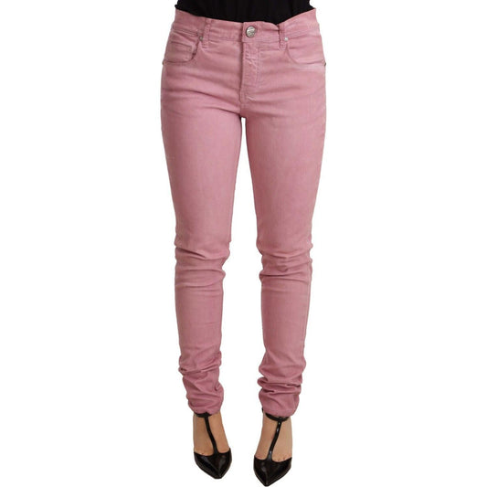 Acht Pink Cotton Slim Fit Women Denim Skinny Pants 1728,67345645728,Acht,Clothing,Jeans & Pants - Women - Clothing,Jeans Denim - Clothing,Material: Cotton,New with tags,Pink,Slim Fit Jeans - Jeans Denim - Clothing,W26 | IT40,Women,Women - Clothing