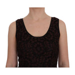 Dolce & Gabbana Bordeaux Floral Lace Ricamo Sheath Dress SIG60220- 42