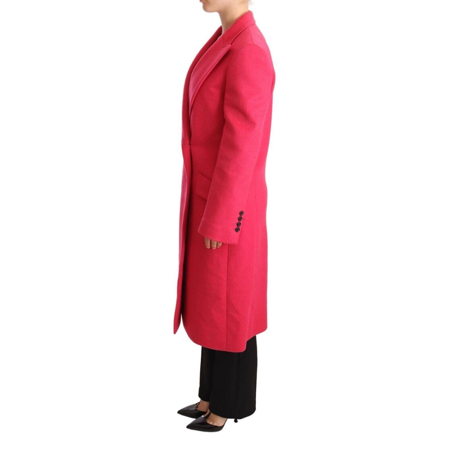 Dolce & Gabbana Pink Double Breasted Trenchcoat Jacket 1728,25% Cashmere,67345645728,Clothing,Dolce & Gabbana,IT38|XS,Jackets & Coats - Clothing,Jackets & Coats - Women - Clothing,Material: 75% Virgin Wool,New with tags,Pink,Trench Coats - Jackets & Coats