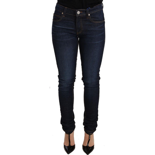 Versace Jeans Dark Blue Cotton Low Waist Skinny Denim Jeans PAN71120-36