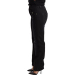 Ermanno Scervino Black Washed Straight Denim Trouser Cotton Jeans PAN72190-26