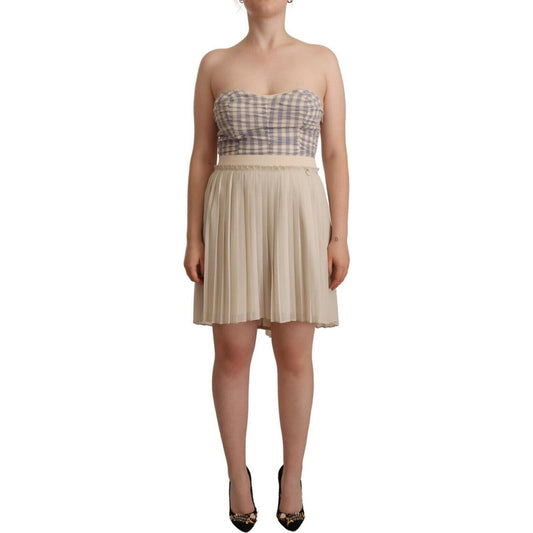 Guess Beige Checkered Pleated A-line Strapless Bustier Dress1728,67345645728,Beige,Clothing,Dresses - Clothing,Dresses - Women - Clothing,Guess,IT40|S,Material: 100% Polyester,New with tags,Short - Dresses - Clothing,Sleeveless - Dresses - Clothing,Women,
