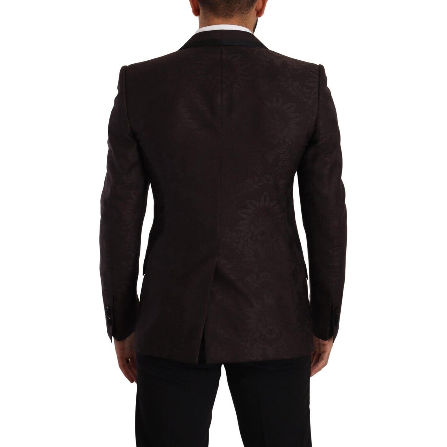 Dolce & Gabbana Purple Jacquard Single Breasted SICILIA Blazer KOS1923-48
