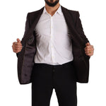 Dolce & Gabbana Purple Jacquard Single Breasted SICILIA Blazer KOS1923-48