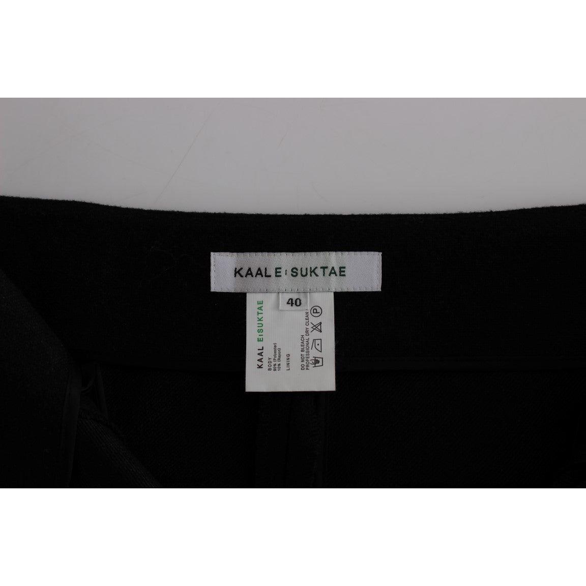 KAALE SUKTAE Black High Waist Straight Slim Dress Pants SIG12610-1