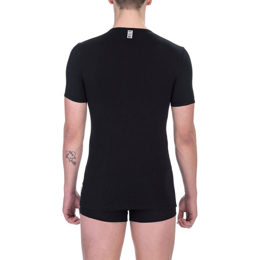 Bikkembergs Black Cotton Men T-Shirt BI-22364-S