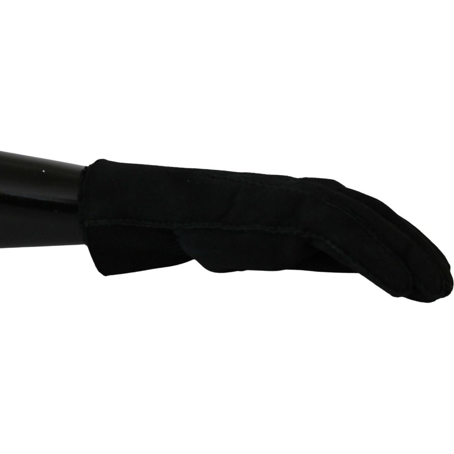 Dolce & Gabbana Black Leather Motorcycle Biker Mitten Gloves 1728,67345645728,8.5|S,Accessories,Black,Dolce & Gabbana,Gloves - Accessories,Gloves - Men - Accessories,Material: Leather,Men,Men - Accessories,New with tags