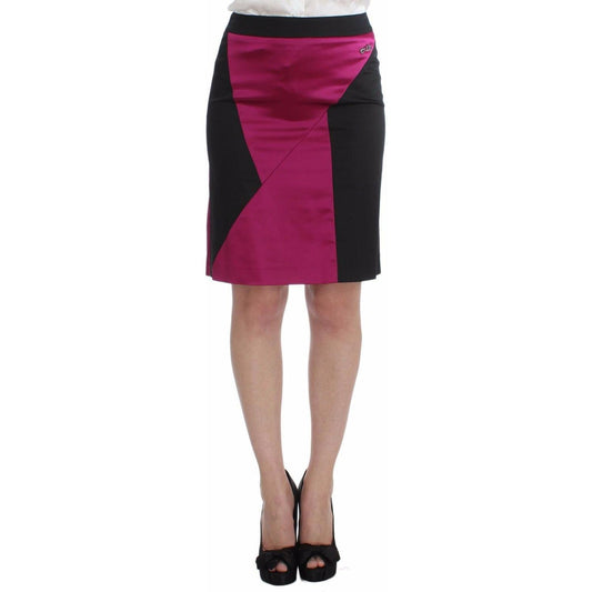 Exte Pink Black Above Knees Cotton Stretch Skirt1728,3% Elastane,67345645728,Clothing,Exte,IT38|XS,IT40|S,IT42|M,IT44|L,Material: 97% Cotton,Mini - Skirts - Clothing,New with tags,Pink,Skirts - Clothing,Skirts - Women - Clothing,Women,Women - Clothing