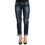 Acht Blue Washed Low Waist Skinny Denim Folded Hem Jeans PAN71237 - 28
