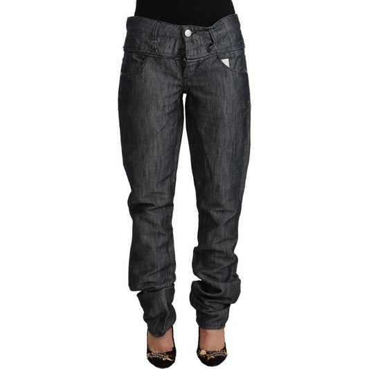 Acht Dark Gray Ramie Mid Wide Waist Straight Denim Jeans 1728,67345645728,Acht,Clothing,Gray,Jeans & Pants - Women - Clothing,Jeans Denim - Clothing,Material: 54% Ramie 46% Cotton,New with tags,Straight-Leg Jeans - Jeans Denim - Clothing,W26 | IT40,Women,