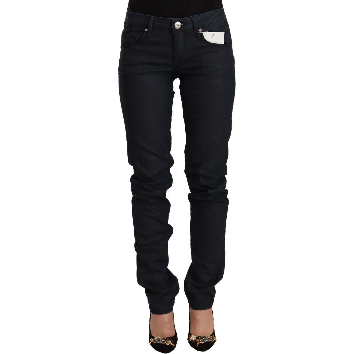 Acht Black Cotton Low Waist Slim Fit Denim Jeans PAN71191 - 26