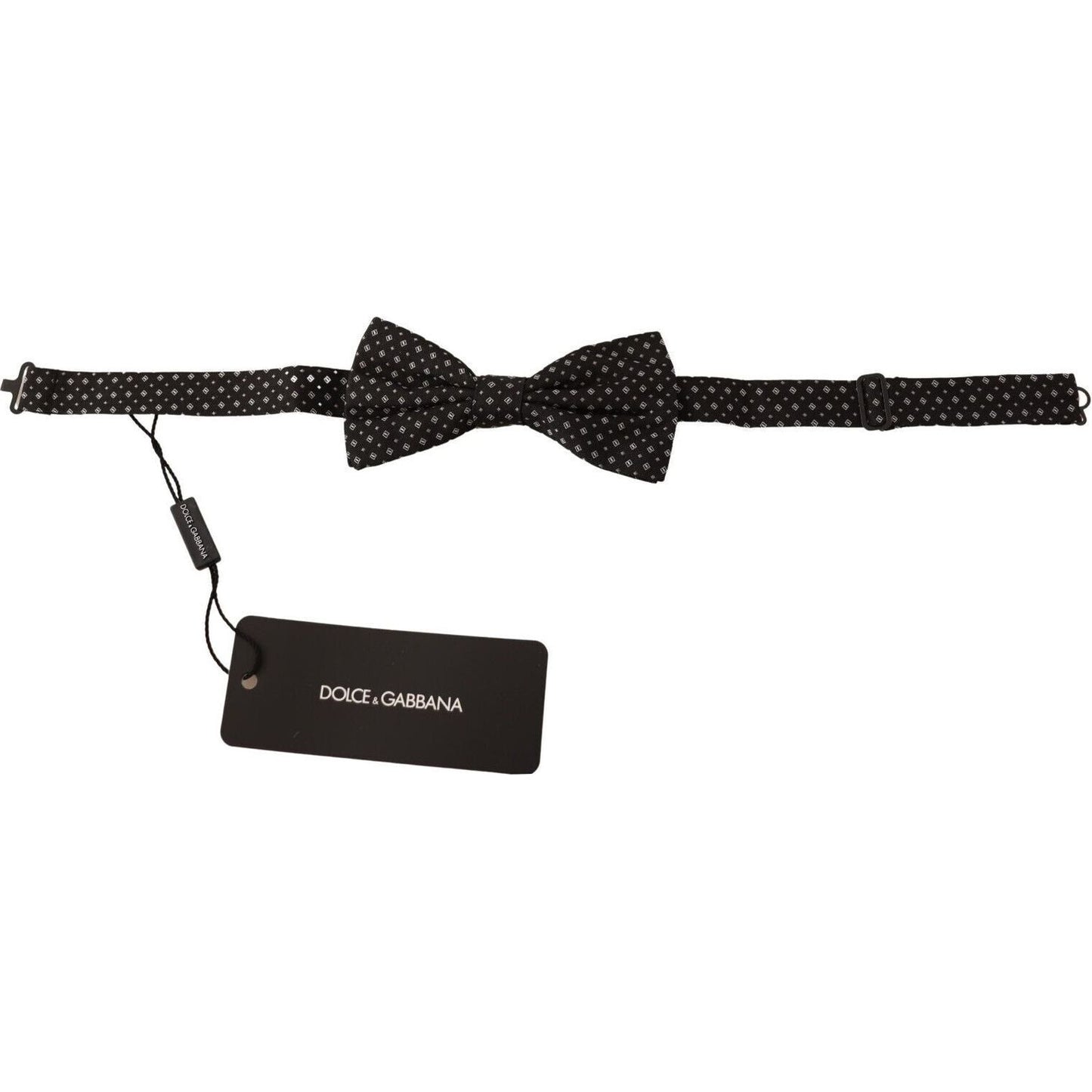 Dolce & Gabbana Black 100% Silk Adjustable Neck Papillon Tie 1728,67345645728,Accessories,Black,Bowties - Ties and Formal Accessories - Accessories,Dolce & Gabbana,Material: 100% Silk,Men,Men - Accessories,New with tags,Ties & Bowties - Men - Accessories,