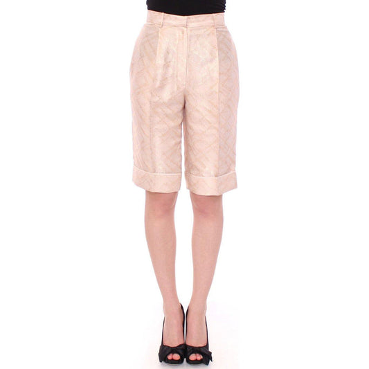 Zeyneptosun Beige Brocade Above Knee Shorts 1728,39% Viscone,67345645728,Beige,Bermuda - Shorts - Clothing,Clothing,IT40|S,IT42|M,IT44|L,Material: 61% Polyester,New with tags,Shorts - Clothing,Shorts - Women - Clothing,Women,Women - Clothing,Zeyneptosun