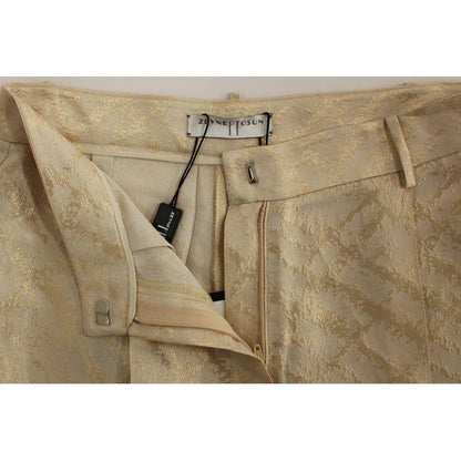 Zeyneptosun Beige Brocade Above Knee Shorts 1728,39% Viscone,67345645728,Beige,Bermuda - Shorts - Clothing,Clothing,IT40|S,IT42|M,IT44|L,Material: 61% Polyester,New with tags,Shorts - Clothing,Shorts - Women - Clothing,Women,Women - Clothing,Zeyneptosun