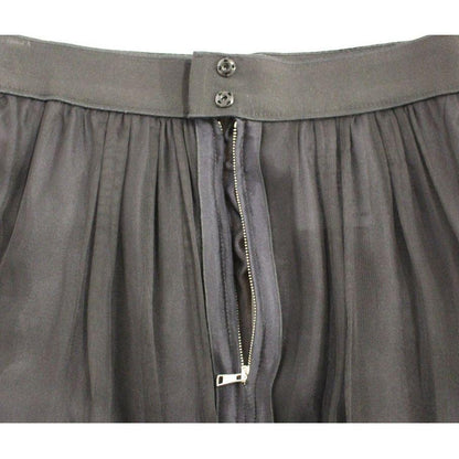 Dolce & Gabbana Black Silk Transparent Above Knees Skirt