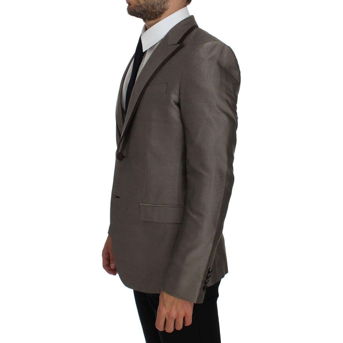 Dolce & Gabbana Brown Slim Fit Silk Two Button Blazer1728,67345645728,Blazers - Men - Clothing,Blazers - Suits & Blazers - Clothing,Brown,Clothing,Dolce & Gabbana,IT44 | XS,Material: 100% Silk,Men,Men - Clothing,New with tags,Suits & Blazers - Clothing