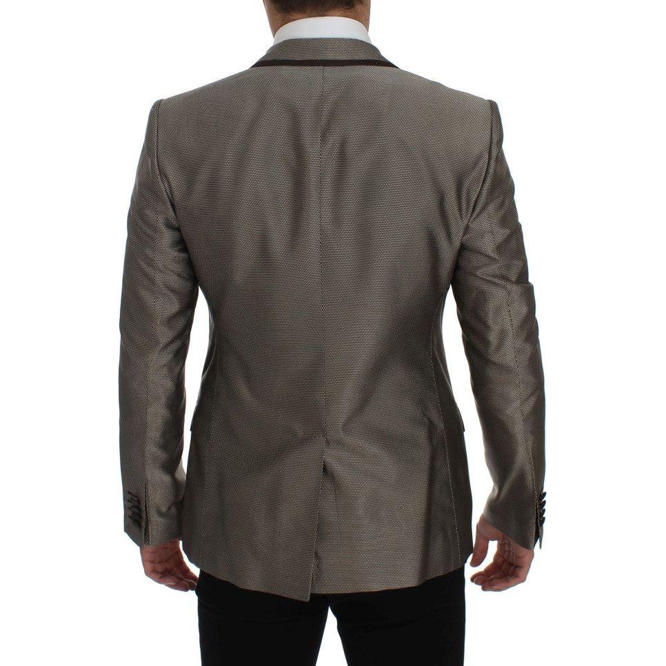 Dolce & Gabbana Brown Slim Fit Silk Two Button Blazer1728,67345645728,Blazers - Men - Clothing,Blazers - Suits & Blazers - Clothing,Brown,Clothing,Dolce & Gabbana,IT44 | XS,Material: 100% Silk,Men,Men - Clothing,New with tags,Suits & Blazers - Clothing
