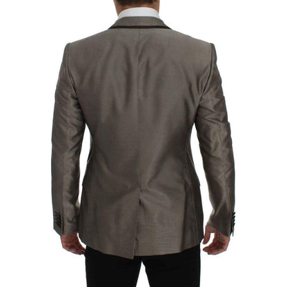 Dolce & Gabbana Brown Slim Fit Silk Two Button Blazer1728,67345645728,Blazers - Men - Clothing,Blazers - Suits & Blazers - Clothing,Brown,Clothing,Dolce & Gabbana,IT44 | XS,Material: 100% Silk,Men,Men - Clothing,New with tags,Suits & Blazers - Clothing