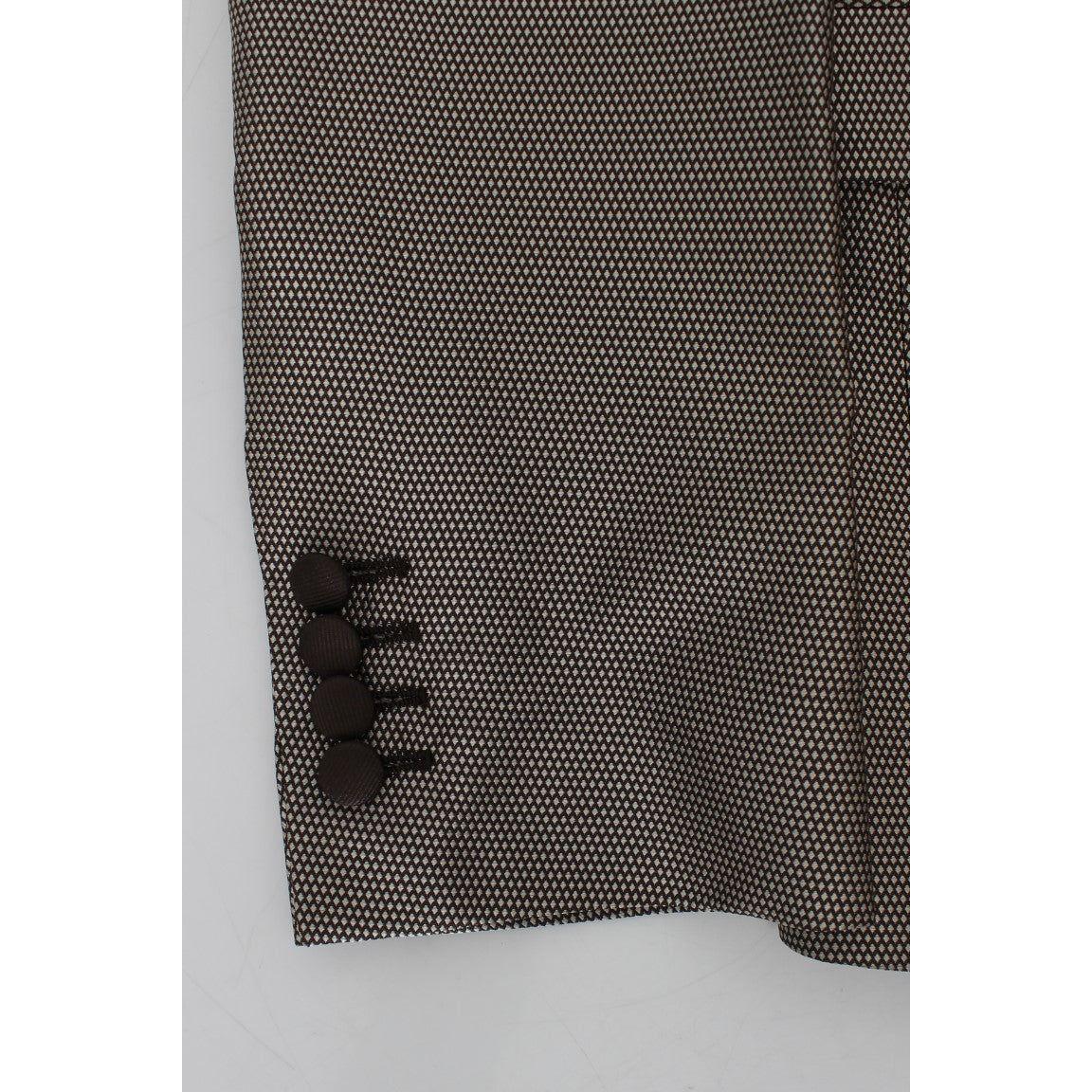 Dolce & Gabbana Brown Slim Fit Silk Two Button Blazer1728,67345645728,Blazers - Men - Clothing,Blazers - Suits & Blazers - Clothing,Brown,Clothing,Dolce & Gabbana,IT44 | XS,Material: 100% Silk,Men,Men - Clothing,New with tags,Suits & Blazers - Clothing