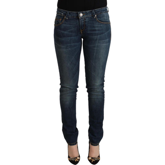 Acht Blue Washed Cotton Slim Fit Denim Low Waist Jeans 1728,67345645728,Acht,Blue,Clothing,Jeans & Pants - Women - Clothing,Jeans Denim - Clothing,Material: 99% Cotton 1% Polyester,New with tags,Slim Fit Jeans - Jeans Denim - Clothing,W29,Women,Women - Cl