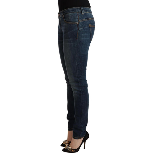 Acht Blue Washed Cotton Slim Fit Denim Low Waist Jeans PAN71233 - 29