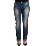 Acht Blue Washed Mid Waist Folded Hem Skinny Jeans PAN71205 - 31