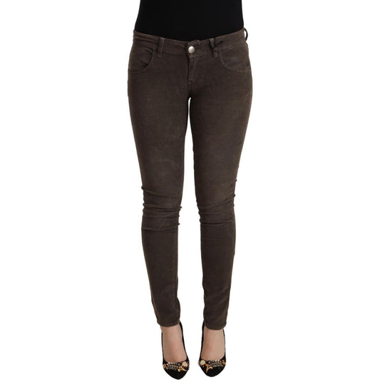 Acht Brown Cotton Slim Fit Denim Low Waist Jeans 1728,67345645728,Acht,Brown,Clothing,IT40|S,Jeans & Pants - Women - Clothing,Jeans Denim - Clothing,Material: Cotton,New with tags,Slim Fit Jeans - Jeans Denim - Clothing,Women,Women - Clothing