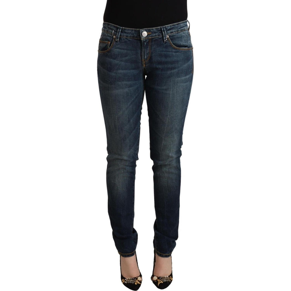 Acht Blue Washed Cotton Low Waist Slim Fit Denim Jeans PAN71830 - 26