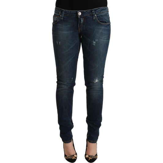 Acht Blue Washed Low Waist Slim Fit Denim Jeans 1728,67345645728,Acht,Blue,Clothing,Jeans & Pants - Women - Clothing,Jeans Denim - Clothing,Material: 99% Cotton 1% Polyester,New with tags,Slim Fit Jeans - Jeans Denim - Clothing,W30,Women,Women - Clothing