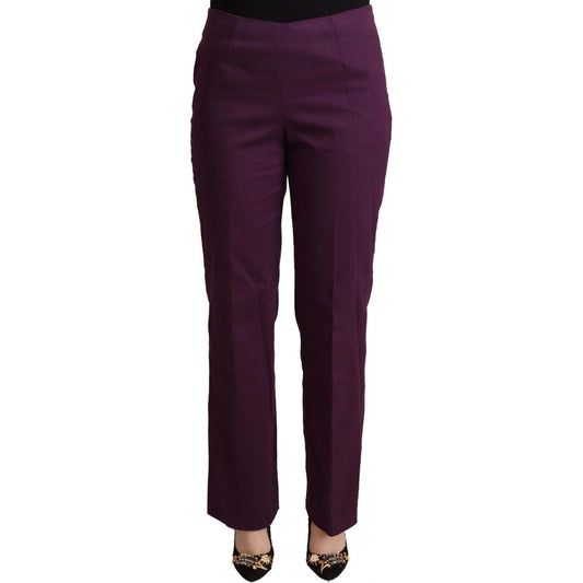 BENCIVENGA Violet High Waist Tapered Casual Pants 1728,67345645728,BENCIVENGA,Clothing,Dress Pants - Pants - Clothing,IT44|L,IT46|XL,Jeans & Pants - Women - Clothing,Material: 80% Wool 20% Viscose,New with tags,Pants - Clothing,Violet,Women,Women - Clothi