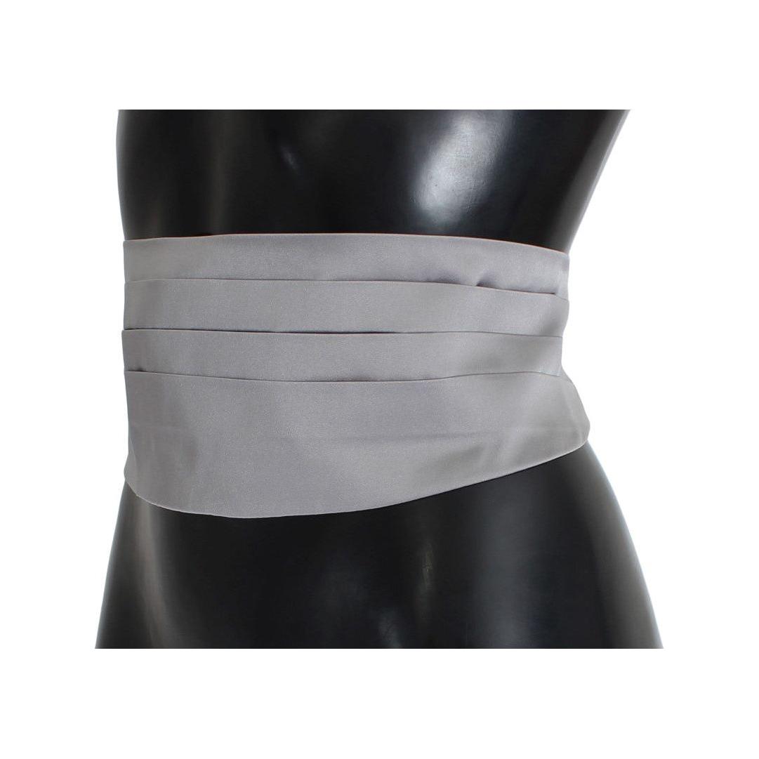 Dolce & Gabbana Gray Waist Belt Silk Cummerbund1728,67345645728,Accessories,Belts - Accessories,Cummerbund - Men - Accessories,Dolce & Gabbana,Gray,High-Waist Belts - Belts - Accessories,IT48 | M,Material: 100% Silk,Men,Men - Accessories,New with tags