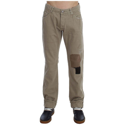 Acht Beige Cotton Patchwork Jeans1728,67345645728,Acht,Beige,Clothing,Jeans & Pants - Men - Clothing,Jeans Denim - Clothing,Material: Cotton,Men,Men - Clothing,New with tags,Straight-Leg Jeans - Jeans Denim - Clothing,W34
