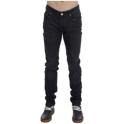 Acht Gray Cotton Stretch Slim Fit Jeans 1728,2% Elastane,67345645728,Acht,Clothing,Gray,Jeans & Pants - Men - Clothing,Jeans Denim - Clothing,Material: 98% Cotton,Men,Men - Clothing,New with tags,Slim Fit Jeans - Jeans Denim - Clothing,W34