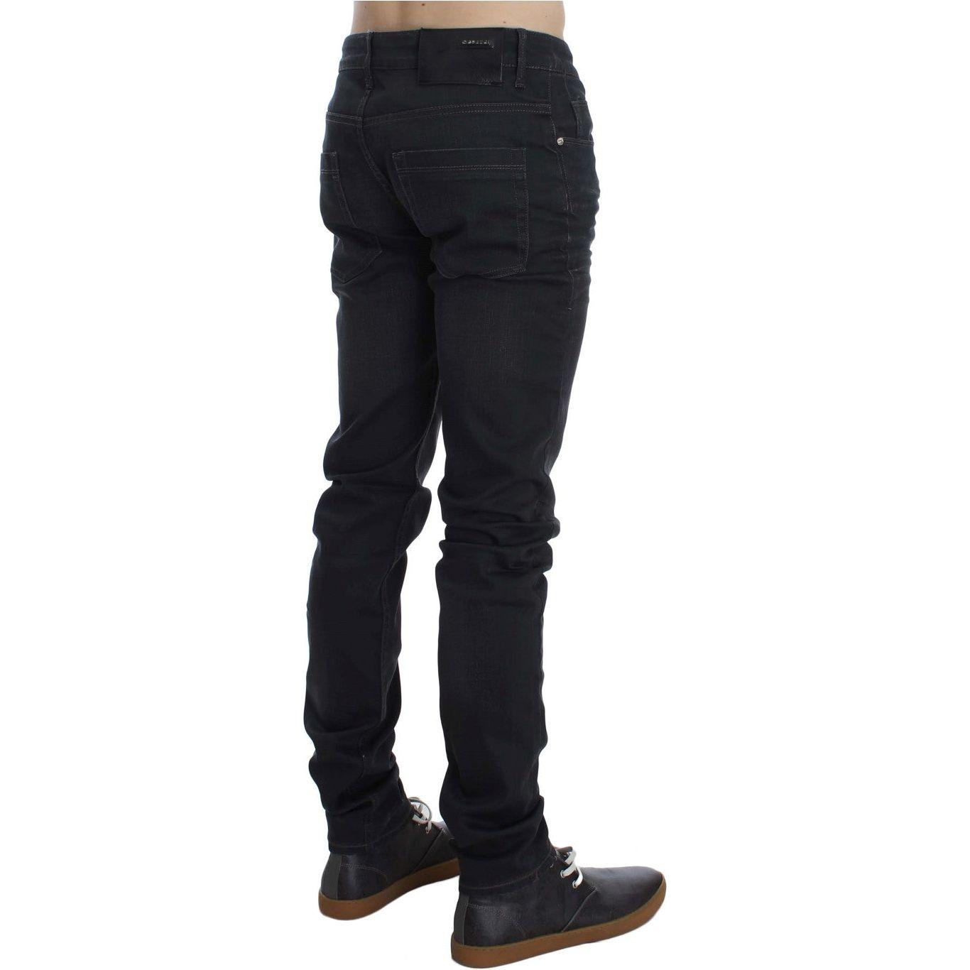 Acht Gray Cotton Stretch Slim Fit Jeans 1728,2% Elastane,67345645728,Acht,Clothing,Gray,Jeans & Pants - Men - Clothing,Jeans Denim - Clothing,Material: 98% Cotton,Men,Men - Clothing,New with tags,Slim Fit Jeans - Jeans Denim - Clothing,W34
