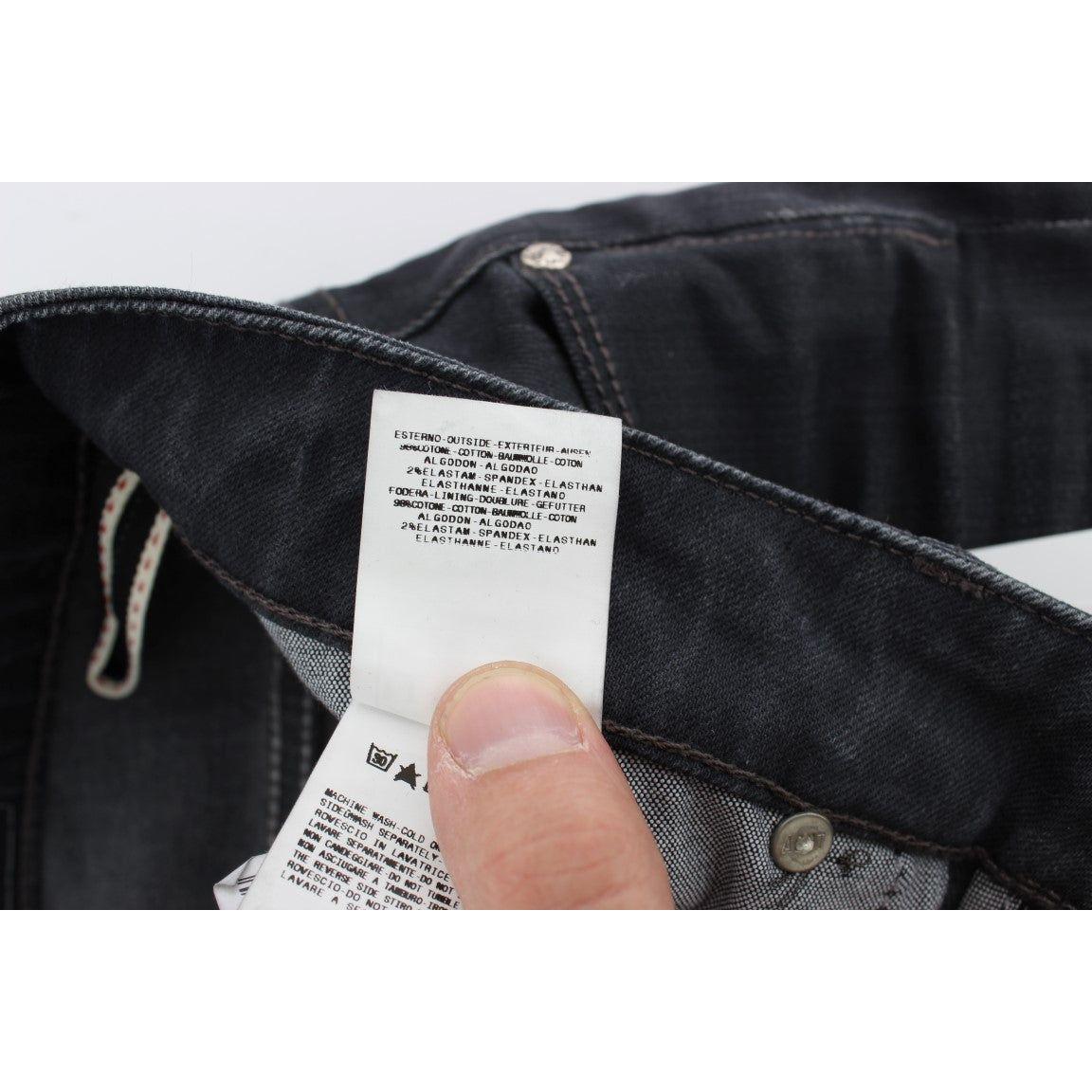 Acht Gray Cotton Stretch Slim Fit Jeans 1728,2% Elastane,67345645728,Acht,Clothing,Gray,Jeans & Pants - Men - Clothing,Jeans Denim - Clothing,Material: 98% Cotton,Men,Men - Clothing,New with tags,Slim Fit Jeans - Jeans Denim - Clothing,W34