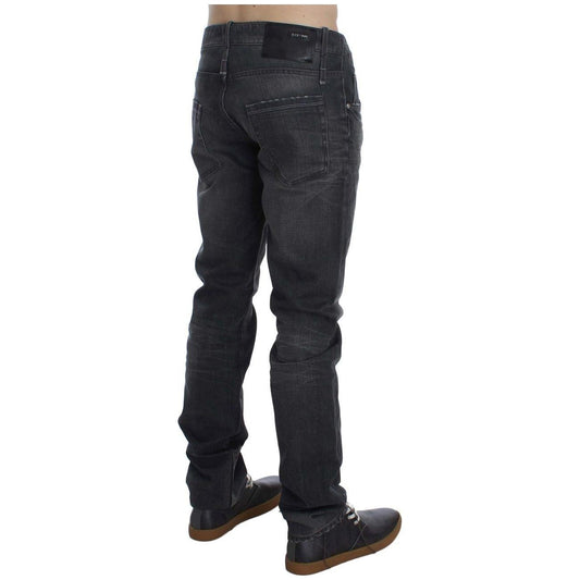 Acht Gray Cotton Regular Low Fit Jeans 1728,67345645728,Acht,Clothing,Elastane,Gray,Jeans & Pants - Men - Clothing,Jeans Denim - Clothing,Material: 100% Cotton,Men,Men - Clothing,New with tags,Straight-Leg Jeans - Jeans Denim - Clothing,W34