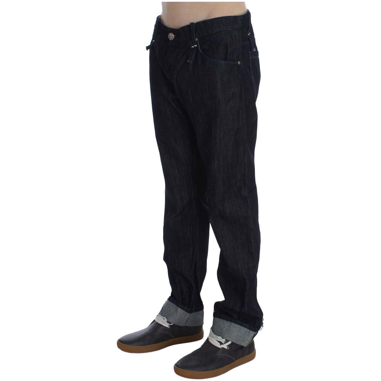 Acht Blue Cotton Regular Straight Fit Jeans SIG30481#2-1