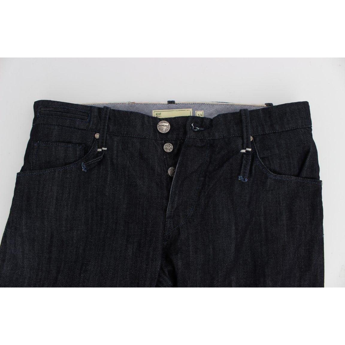 Acht Blue Cotton Regular Straight Fit Jeans SIG30481#2-1