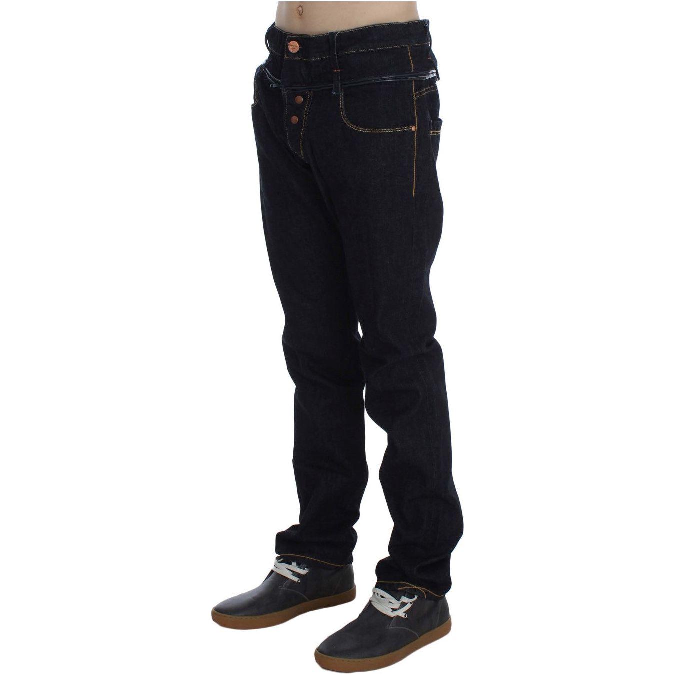 Acht Blue Cotton Regular Straight Fit Jeans SIG30483-1