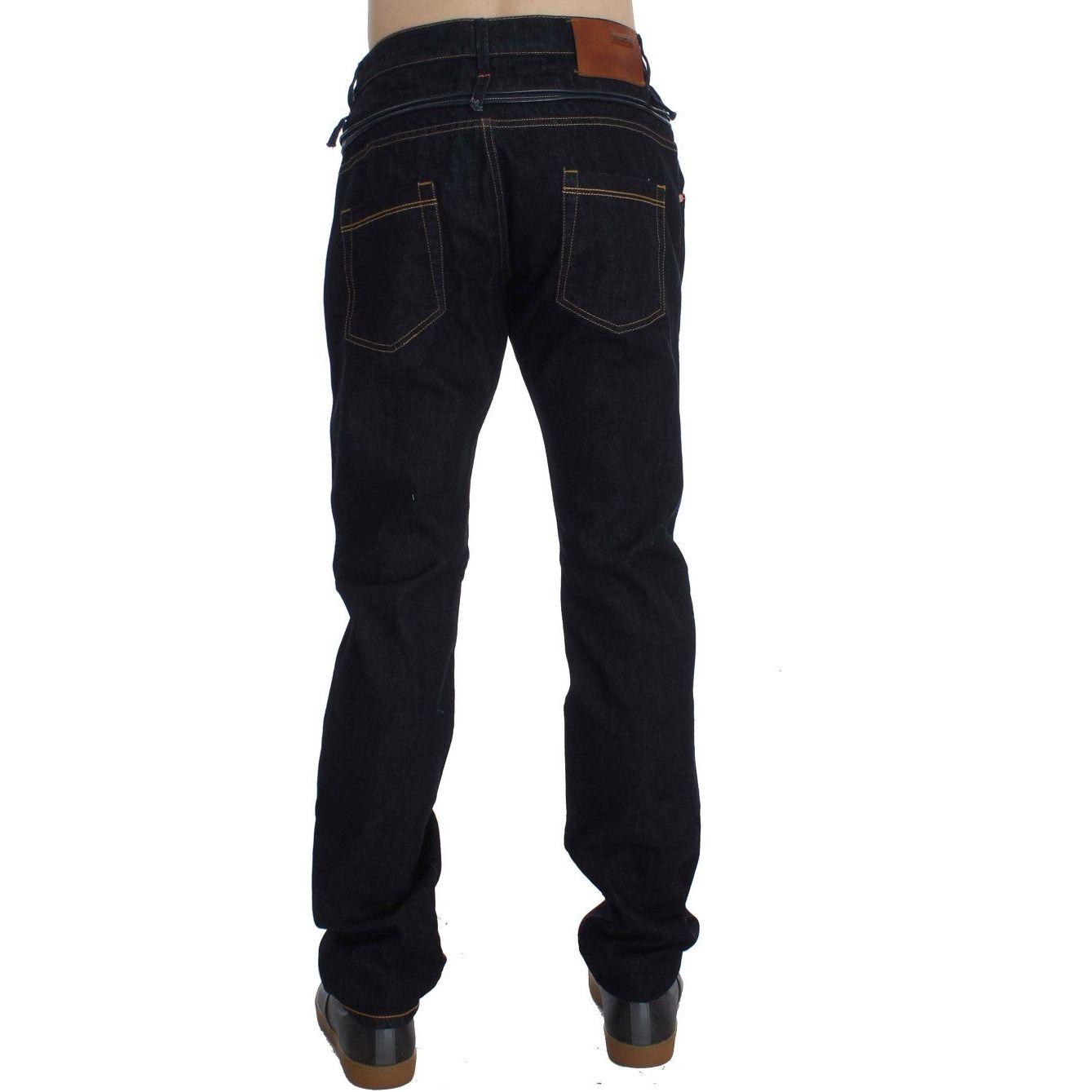 Acht Blue Cotton Regular Straight Fit Jeans SIG30483-1