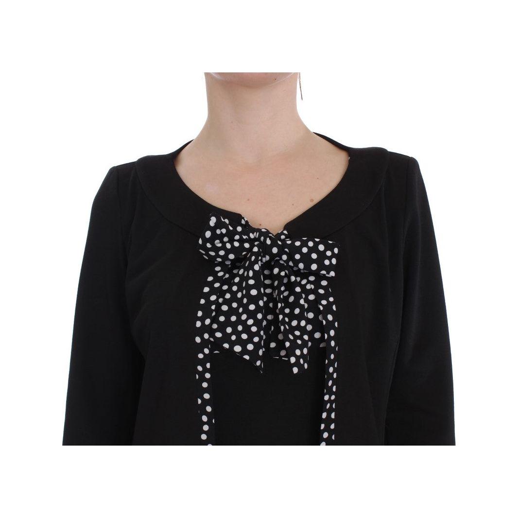BENCIVENGA Black Stretch Sheath Dress & Sweater Set 1728,28% Viscose,5% Elastane,67345645728,BENCIVENGA,Black,Clothing,Dresses - Women - Clothing,IT42|M,IT46 | L,Material: 67% Polyester,New with tags,Suits & Blazers - Clothing,Sweaters - Women - Clothing,