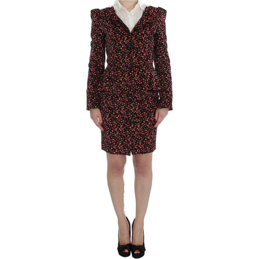 BENCIVENGA Black Multicolor Floral Suit1728,32% Rayon,5% Spandex,67345645728,BENCIVENGA,Clothing,L,Material: 63% Plyester,Multicolor,New with tags,Skirt Suits - Suits & Blazers - Clothing,Skirts - Women - Clothing,Suits & Blazers - Clothing,Suits & Blazer