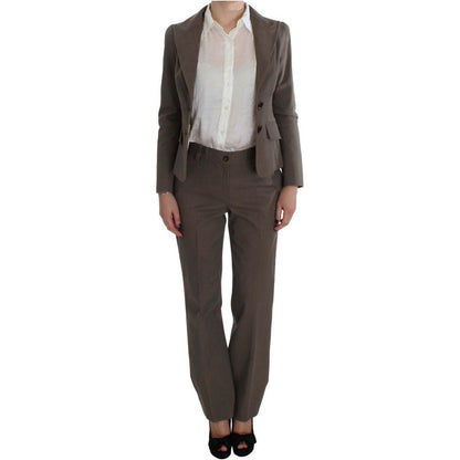 BENCIVENGA Beige Wool Cotton Suit1728,20% Cotton,67345645728,Beige,BENCIVENGA,Clothing,IT40 | M,IT48 | XL,Material: 80% Wool,New with tags,Suits & Blazers - Clothing,Suits & Blazers - Women - Clothing,Two-Piece Suits - Suits & Blazers - Clothing,Women,Wom