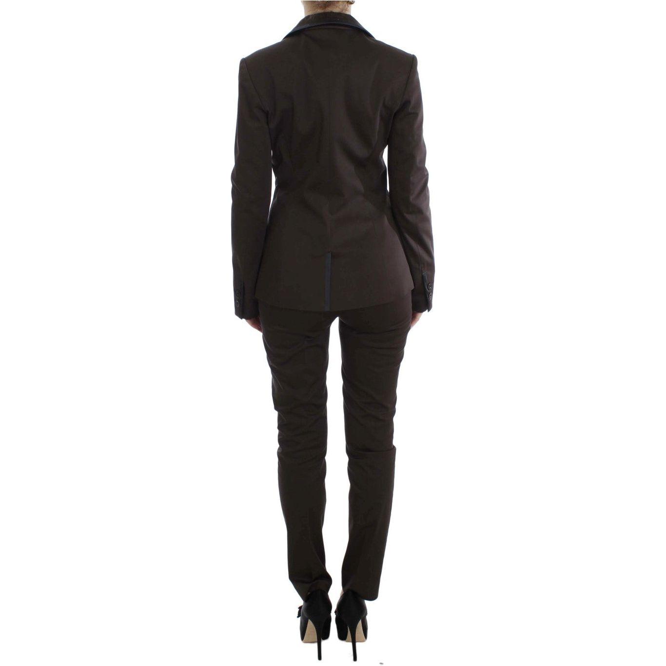 Exte Brown Stretch Two Button Suit1728,3% Elastane,67345645728,Brown,Clothing,Exte,IT40|S,Material: 97% Cotton,New with tags,Suits & Blazers - Clothing,Suits & Blazers - Women - Clothing,Two-Piece Suits - Suits & Blazers - Clothing,Women,Women - Clothing