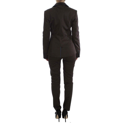 Exte Brown Stretch Two Button Suit1728,3% Elastane,67345645728,Brown,Clothing,Exte,IT40|S,Material: 97% Cotton,New with tags,Suits & Blazers - Clothing,Suits & Blazers - Women - Clothing,Two-Piece Suits - Suits & Blazers - Clothing,Women,Women - Clothing