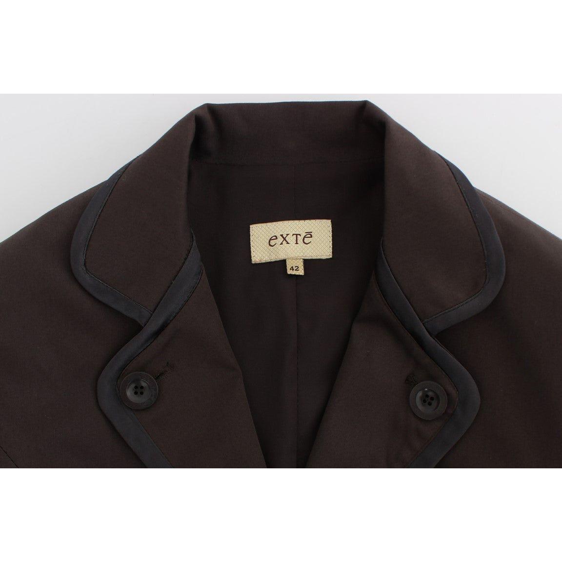 Exte Brown Stretch Two Button Suit1728,3% Elastane,67345645728,Brown,Clothing,Exte,IT40|S,Material: 97% Cotton,New with tags,Suits & Blazers - Clothing,Suits & Blazers - Women - Clothing,Two-Piece Suits - Suits & Blazers - Clothing,Women,Women - Clothing