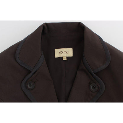 Exte Brown Stretch Two Button Suit1728,3% Elastane,67345645728,Brown,Clothing,Exte,IT40|S,Material: 97% Cotton,New with tags,Suits & Blazers - Clothing,Suits & Blazers - Women - Clothing,Two-Piece Suits - Suits & Blazers - Clothing,Women,Women - Clothing