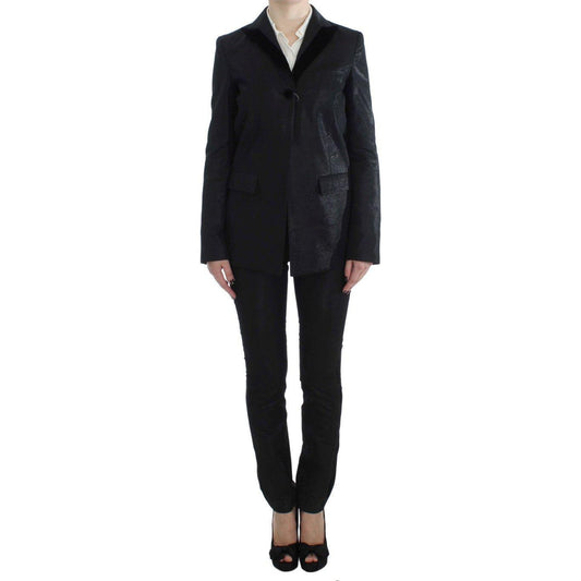 Exte Black One Button Three Piece Suit SIG30908-42