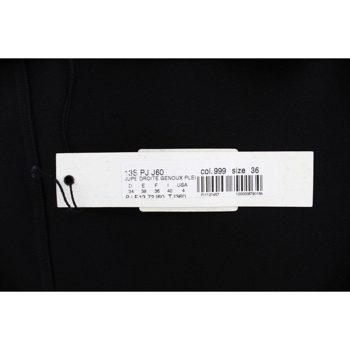PLEIN SUD Black Straight Pencil Skirt